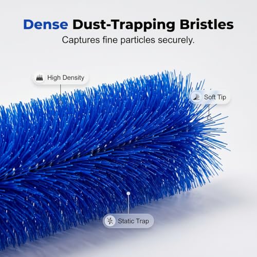 Fan Cleaning Brush, 2026 New Bendable Microfiber Head Dusting Brushes, Reusable Fan Cleaner Brush Dust Remover for Electric Fans, Air Conditioning, Car Vents and Blind，Grey：48cm - color: Gray, size: 48cm