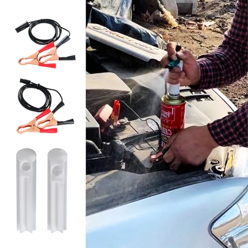 4Pcs Fuel Injector Cleaner Kit, Universal Fuel Injector Flush Cleaner Adapter DIY Cleaning Tool Kit, Fuel Pressure Tester Kit for Car Fuel Injector Tester Fuel Pump Pressure Test Automotive