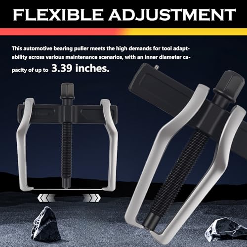 4" 2 Jaw Car Bearing Puller with Adjustable Design,Non-Slip Car Gear Puller Inside and Outside 2 Ways to Use for Detaching Cars Bearings,Sturdy Cars 2 Jaw Pullers