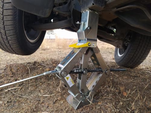 Ultra Heavy Duty Scissor Jack for Car with Patented Step-Lever System for Unmatched Lifting Power, 12" Usable Lift, 2 Ton Capacity, Vari-Lift Option Adds Height to Total 23"