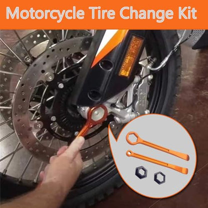 Motorcycle Tire Changing Spoons Lever Iron Tool Wrench Set Tire Repair Tool | Combo Axle Tire Wrench Kit 10MM/0.39'' 13MM/0.51'' 22MM/0.87'' 27MM/1.06'' 32MM/1.26'' For MX Motocross Pit Bikes