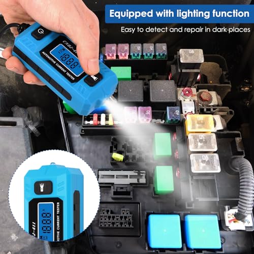 Automotive Circuit Fault Probe Tester, 20A 48V High-Precision Fuse Tester, Car Circuit Probe Checker with Backlit Display & Front Lighting for Various Vehicles (with Test Pen) - color: With test pen