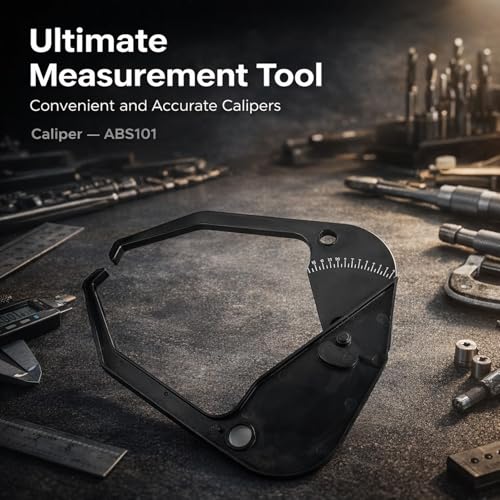 Car Wheel Balancer Caliper, ABS Plastic Rim Width Measuring Tool, Tire Scale Black - Durable Construction, Easy Read Scale, Portable for Automotive Repair