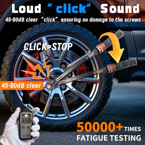 Torque Wrench 3/8-Inch Drive Dual Range Scales 10-110 Ft-Lb/13.56-149.14Nm, ±3% Precision, 72 tooth Dual-direction Torque Wrenches for Bike, Motorcycle and Car Repair - size: 【3/8-Inch DR.10-110 FT.LB】