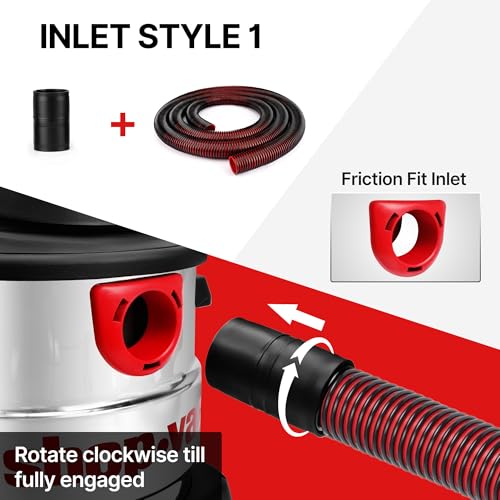 Shop-Vac Premium Universal Hose Plastic 12'X 1-7/8", Replacement Hose Compatible with Rigid, Dewalt, Husky, Craftsman, Bauer, Masterforce Vacuum Cleaners - size: 12' X 1-7/8"