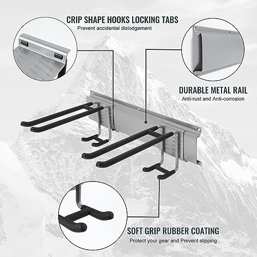 Aking Ace 48-Inch Garage Wall Organizer, Heavy-Duty Hook Set, 350lbs | Adjustable hooks for custom spacing, Organizes rakes, shovels & power tools, Ideal for shed organiztion - size: 48inch