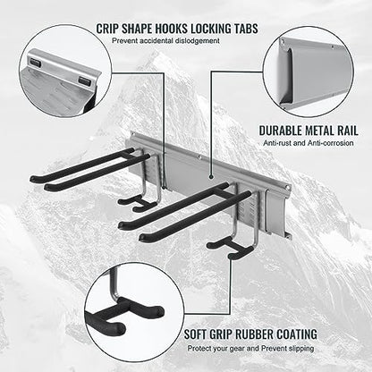 Aking Ace 48-Inch Garage Wall Organizer, Heavy-Duty Hook Set, 350lbs | Adjustable hooks for custom spacing, Organizes rakes, shovels & power tools, Ideal for shed organiztion - size: 48inch