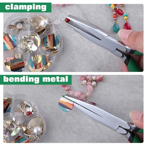6Inch Diagonal Cutting Pliers Wire Cutters with Wire Stripping | Holes Wire Stripper Wire Nippers Flush Cutters Cable Cutters Side Cutters Wire Snips for Cutting Floral Wires Electric Wires - style: Flat Nose Pliers with Serrated Jaw