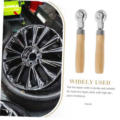 Mikinona 2pcs Tire Patch Rollers with Handle Portable Tire Repair Tools for Easy Patching of Car Motorcycle Durable Roller Tool