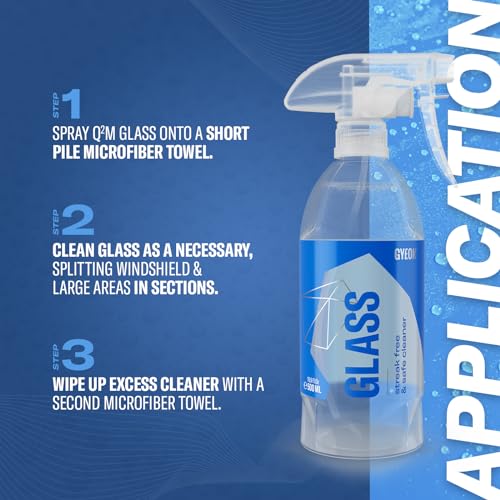 Gyeon Glass Streak Free Automotive Glass Cleaner Professional Grade Ammonia Free Tint Safe Removes Fingerprints Oil Film Interior Safe Enhances Clarity For Windows Windshield Mirror Screens - size: 4000 ml