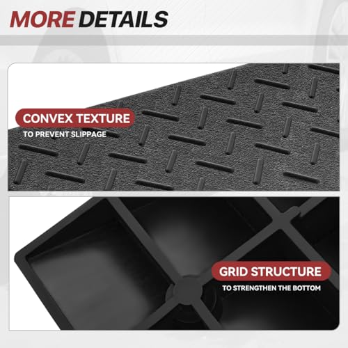 Rubber Curb Ramp, 5.5" Rise, Sidewalk Ramp for Forklift, Car, Wheelchair, Bike, Driveway & Garage - size: 5.5" Rise