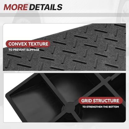 Rubber Curb Ramp, 5.5" Rise, Sidewalk Ramp for Forklift, Car, Wheelchair, Bike, Driveway & Garage - size: 5.5" Rise