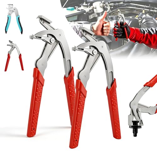 Car Clip Pliers, Automotive Clip Removal Tool, Multi-functional Panel Clip Removal Pliers, 17-4 Stainless Steel Panel Trim Removal Tool, Car Clip Remover Tool, Damage-Free Disassembly (Red-2pcs) - color: Red-2pcs
