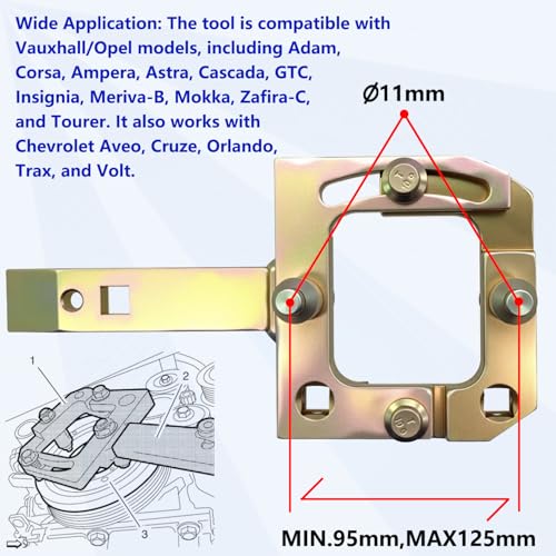 ZKTOOL EN-49979 Crankshaft Pulley Holding Tool for Vauxhall/Opel Chevrolet Cruze Cadillac ELR Adam Meriva - Securely Remove Crankshaft Pulley Bolts