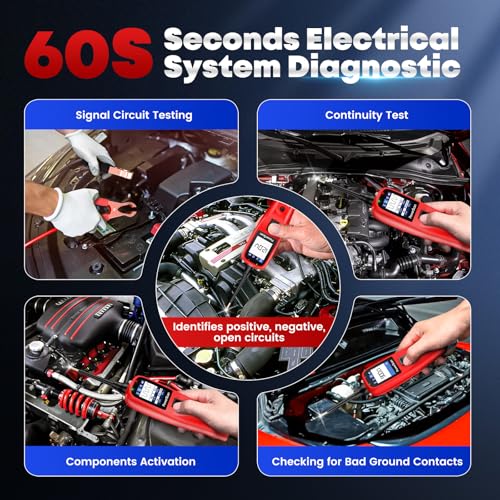Autel PowerScan Automotive Circuit Tester, Power Circuit Probe Tool, 12-24V Electrical Short Open Breaker Circuit Finder, AC/DC Current Resistance, Duty Cycle, & 20FT Extension Cord, for 99% Cars