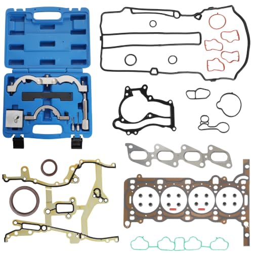 1.4L Head Gasket Set Timing Chain Tool Fit For Buick Chevy Cadillac 2011-21 | Fits Buick Encore Chevy Cruze Limited Sonic Trax Volt Cadillac Elr Timing Cover/Water Gasket Hs26540pt-1 Es72474 94311sx - size: Gasket set GM 1.4L