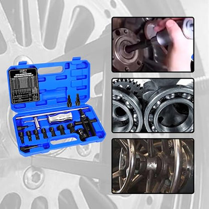 SGT Premium 14‑Piece Blind Hole Bearing Puller Set Internal Bearing Extractor Kit with Slide Hammer, Expandable Collets & Carry Case for Automotive Mechanical Repair Tools