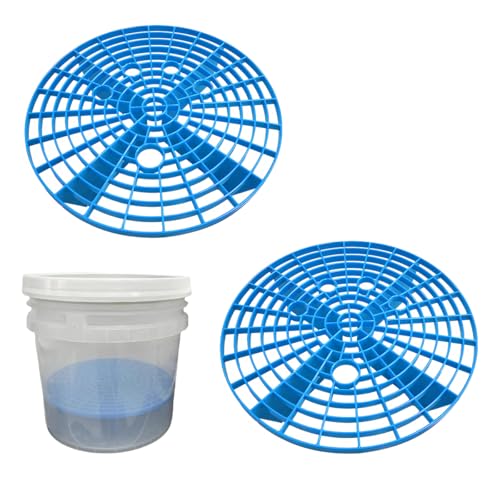 Yourkar 2 PCS Car Wash Inserts, Plastic Vehicle Detail Grit Trap, Auto Wash Dirt Collectors - Fits 12 Inch Diameter Bucket, Universal Car Accessories (Blue) - color: Blue, 2pcs