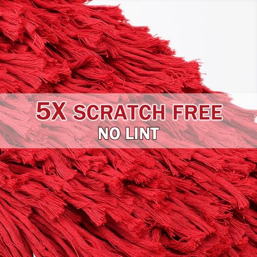 Extendable Exterior Car Duster - Wax Cotton | Scratch-free pollen removal. Bag & box included. Do not wash; dirt absorption improves over time. Ideal for auto, RV, SUV. - color: Dark Red