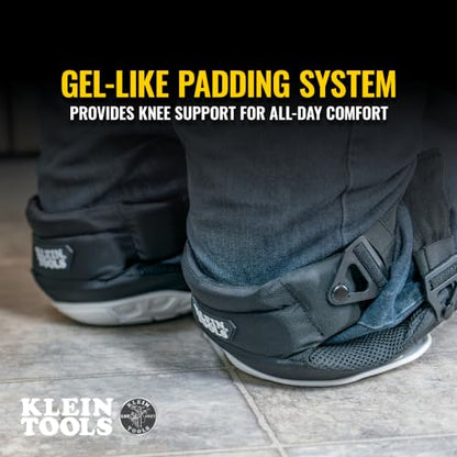 KLEIN TOOLS 60846 Knee Pad for Men and Women, Non-Marring, Gel-Like Padding, Adjustable Straps, Great for Construction and Flooring