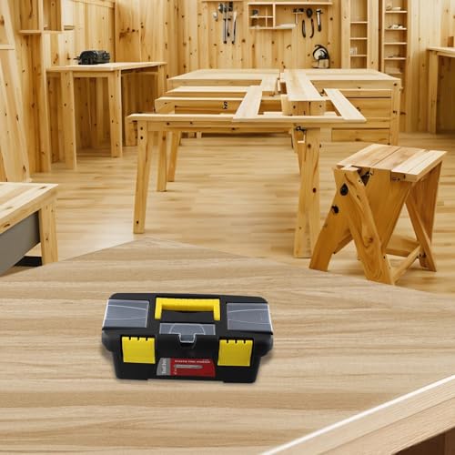 Tool Box Plastic With Handle, Portable Toolbox With Removable Tray And Lockable Design, Toolbox Organizer For Machinery Accessories, Tools And Parts Organization(No inner layer) - size: No inner layer