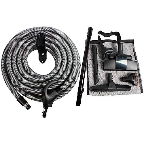 Cen-Tec Systems 97327 Central Vacuum Low Voltage Attachment Kit with Switch Control Hose, 40 Ft, Black - size: 40 Ft. Hose