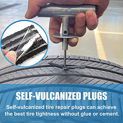 30pcs 4" Tire Plugs Heavy Duty.Tire Repair Plugs（Black） | Tire Plugs for Puncture Repair are Suitable for Tubeless Tires Car, Light Truck, Motorcycle, ATV, UTV. etc.… - style: Tire Plugs (30PCS)