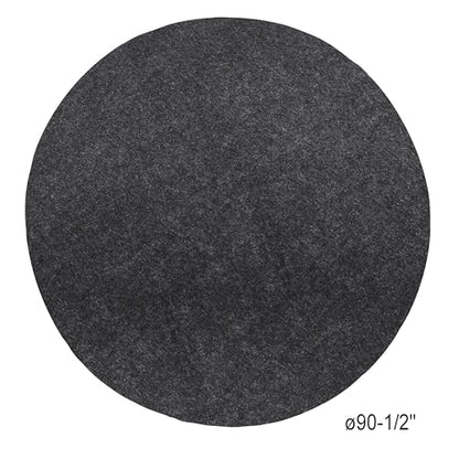 9X9 Ft Heavy Duty Oil Spill Mat, Absorbent Oil Pad, Premium Maintenance Mats, Protective Flooring for Under Cars (Black, 90 x 90 Inch) - size: 7'7" (Round)