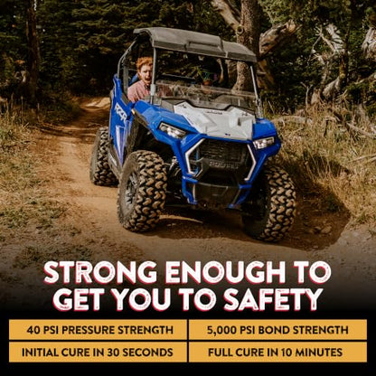 GlueTread SXS Sidewall Tire Repair Kit Tire Patch Kit - Off-Road Sidewall Reinforcement for UTVs - Durable Rubber Patches with Strong Bond - Easy Application, Fast Setting