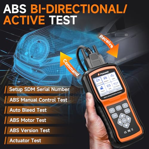 FOXWELL NT630 Plus OBD2 Scanner with ABS and SRS, ABS Auto Bleed Scan Tool & Portable Carrying Case for OBD2 Scanners & Battery Testers
