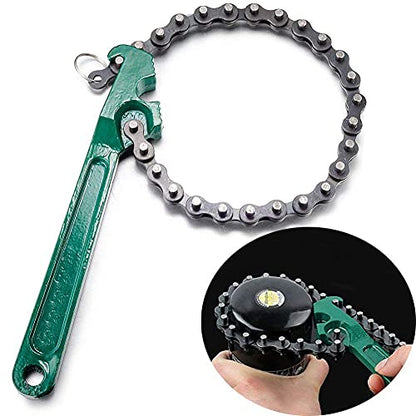 Chain Wrench, 12 inches Automotive Oil Fuel Filter Chain Wrench Pliers Adjustable Removal Remover Tool,fits 1.6" to 5.9" Diameter - size: fits 1.6" to 5.9" Diameter