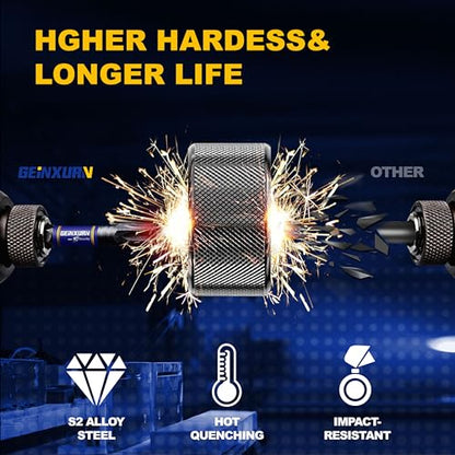 Geinxurn 2 In. Security T20 Impact Magnetic Screwdriver Bit Set, 15 Pieces #20 Torx Head Power Bit Set, S2 Alloy Steel Hollow Star Bit Set - size: 2"-15PCS, style: TT20