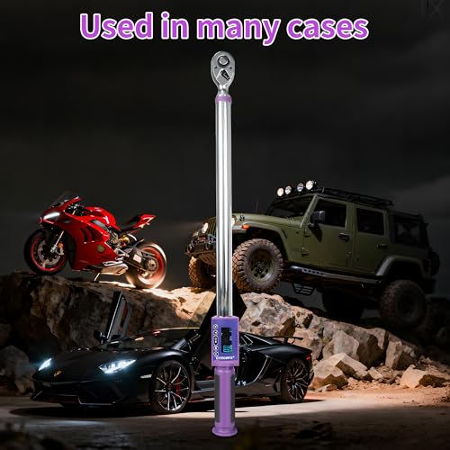 Digital Torque Wrench 1/2 Drive, (14.7-295 FT-LB/20-400N.M) ±2% High Accuracy Digital Torque Wrench, With Vibration, Buzzer and LED Alert - size: 1/2-inch (14.7-295 Ft-lbs./20-400Nm)
