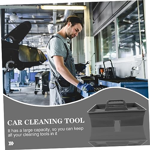 Uonlytech Portable Hand-held Cleaning Tool Organizer for Home Sturdy Storage Box with Handle for Cleaning Supplies and Car Repair Tools for Kitchen Bathroom and Pantry Organization