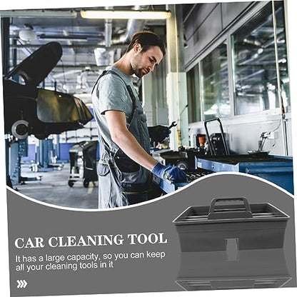 Uonlytech Portable Hand-held Cleaning Tool Organizer for Home Sturdy Storage Box with Handle for Cleaning Supplies and Car Repair Tools for Kitchen Bathroom and Pantry Organization