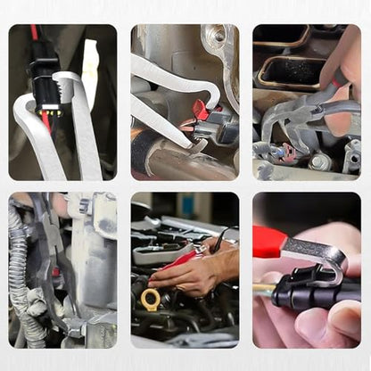 3-Piece Electrical Disconnect Pliers Set – 60° Angled & Straight Automotive Connector Pliers with Double-Ended Separator Tool, Non-Slip Grip for Wiring Harness & Sensors – Ideal for Gifts for Men