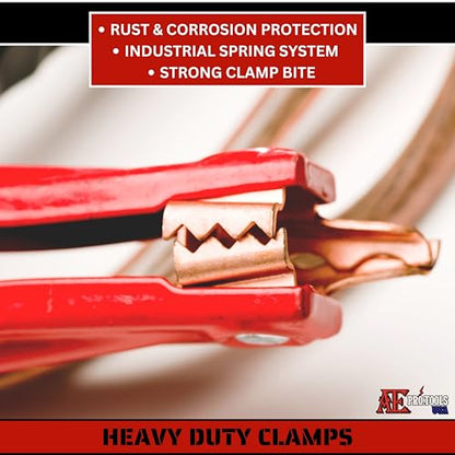 ATE Pro. Tools - 4 Gauge 20 Feet Jumper Cables, Booster Cables for Car, SUV & Trucks Battery, Heavy Duty Automotive Cables for Jump Starting Dead and Weak Batteries, Storage Carry Bag Included