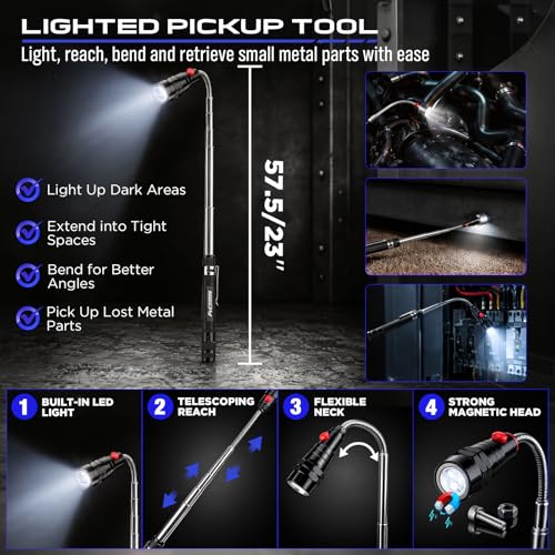 17PCS Pick and Hook Tool Set with Magnetic Pickup Tool, Trim Removal Tools, Clip Removal Plier, Fastener Removers and Gasket Scraper for Automotive, O-Ring, Gasket, Hose, Panel Removal and Car Repair - color: 17PCS Full Removal Tool Kit