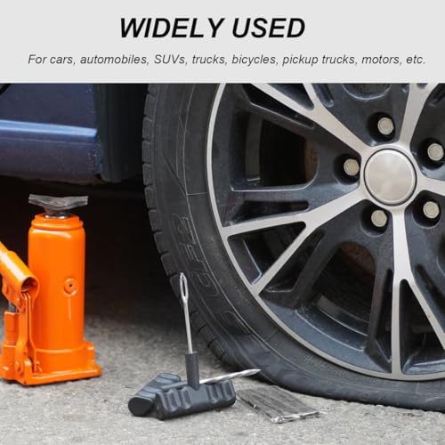 30 PCS Tire Repair Strings, 4" Heavy Duty Rubber Flat Tire Repair Sealing Strip Kit, Professional Tubeless Off-Road Tire Patch Plugs for Cars Bikes ATVs UTVs Wheelbarrows (Black) - color: Black