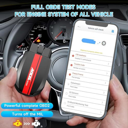ANCEL BD500 Bluetooth Diagnostic Scan Tool for VW Audi Seat Skoda Diagnosis, Full Systems Volkswagen OBD2 Scanner Vag Car Code Reader with Battery Check EPB Reset for iPhone, iPad & Android - color: red