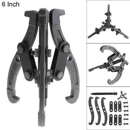 ChgImposs Multifunction Standard Carbon Steel 2 Jaw / 3 Jaw Bearing Puller with 4 Single Hole Claw Pullers for Car/Mechanical Repairing (6 Inch) - size: 6 Inch