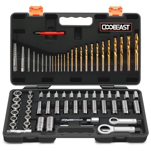 72Pcs Bolt Extractor Kit,Left Hand Drill Bit,Easy Out Screw Bolt Extractor | Heavy Duty,Durable&Resistant Damage,Solve Broken Screw Nuts,Multiple Size Options,for Men's Gift,Home Mechanical DIY - size: 72PCS