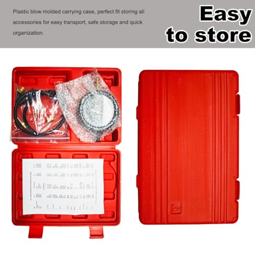 DXNQ Fuel Pump and Vacuum Tester Gauge, Gasoline Pressure Meters Fuel Pressure Tester Kit, Automotive Engine Fuel System Testing Tool Carburetor Leakage Diagnosis, Car Accessories