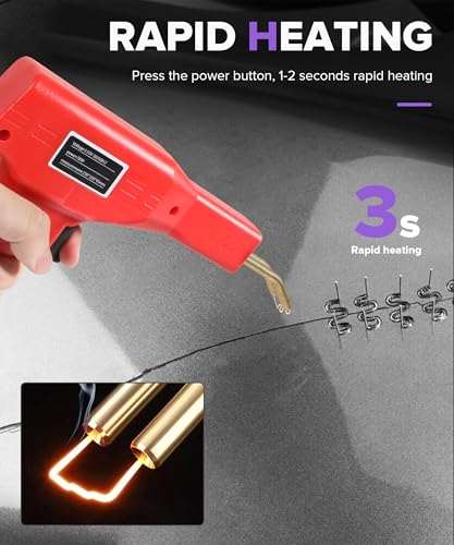 Plastic Welding Kit,Car Accessories Universal Plastic Bumper Crack Repair Welder Gun Kit,Automotive Tool,Used to Repair the Car Bumper Cracks,Dashboard Broken,Interior Parts and Other Issues