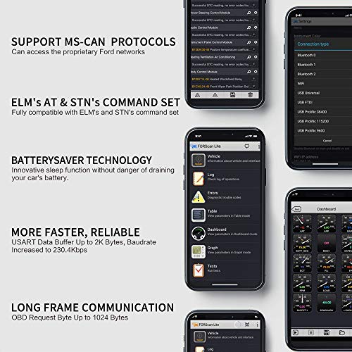 Vgate vLinker FD OBD2 Bluetooth Car Code Reader, OBD2 Diagnostic Scanner for Android & Windows - size: FD BT3.0 - Android & Windows
