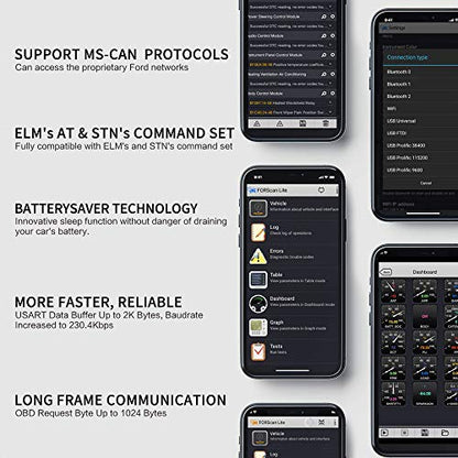 Vgate vLinker FD OBD2 Bluetooth Car Code Reader, OBD2 Diagnostic Scanner for Android & Windows - size: FD BT3.0 - Android & Windows