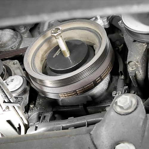 OEMTOOLS GM Harmonic Balancer Puller, LS Crank Pulley Puller | Designed to Remove Harmonic Balancers without Tapped Holes, Works on GM & Chrysler/Jeep/Dodge, No Need to Remove Radiator - style: GM Harmonic Balancer Puller
