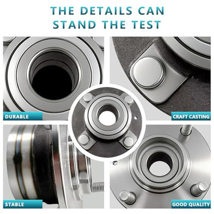 512194 Rear Wheel Bearing Hub Assembly for 2005-2009 Kia Spectra Spectra5 | Hub for Hyundai Elantra 2001-2006, Non-ABS, Eliminates Noise, Fixes ABS & Hub Issues, Simple Installation, Direct Bolt-On - size: 512194