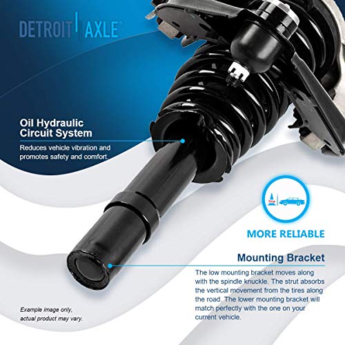Detroit Axle - 2 Front Quick Struts for Chrysler Sebring Cirrus Dodge Stratus Plymouth Breeze Complete Strut & Coil Spring Assembly Replacement Ready Strut Shock Assembly - size: 171565L_171565R/PAIR