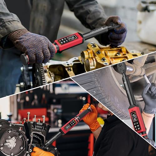 SUERCUP 1/2" Digital Torque Wrench (4.4-295 Ft.lb / 6-400Nm) for Auto/Truck | ±1% Accuracy, Electronic Torque Wrench, Vibration/Buzzer/LED Alerts, 9 Presets & 5 Units, for Truck, Trailer & Heavy-Duty - size: 1/2" 4.4-295 Ft.lb/6-400N.m